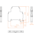 ترمینال ریلی سری پیچی دو طبقه سایز 4 مدل DRTP 2.5/4 رعد الکتریک