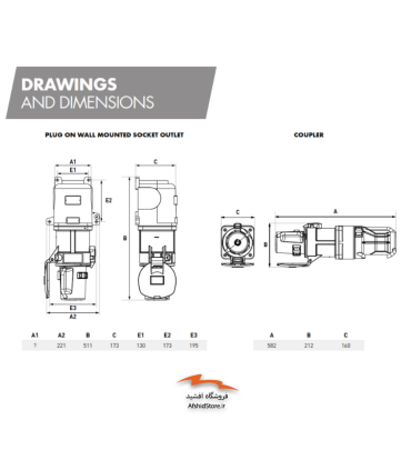 سوکت و پلاگ ضدانفجار 63 آمپر مدل DX 6 مارشال الکتریک