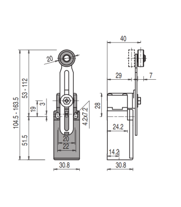 میکروسوییچ FR-555 بدنه کوچک پلاستیکی پیزاتو