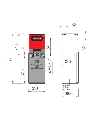 میکروسوییچ FR-993 بدنه کوچک پلاستیکی پیزاتو