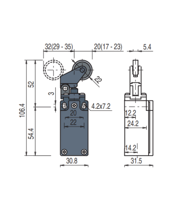 میکروسوییچ FM-507 بدنه کوچک فلزی پیزاتو