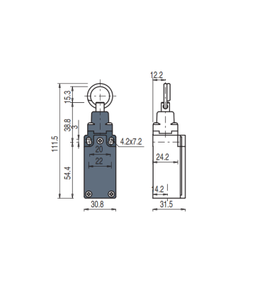 میکروسوییچ FM-576 بدنه کوچک فلزی پیزاتو