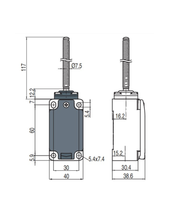 میکروسوییچ FP-525 بدنه پلیمر تقویت شده با شیشه پیزاتو