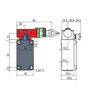 میکروسوییچ FD-984 بدنه فلزی سنگین پیزاتو