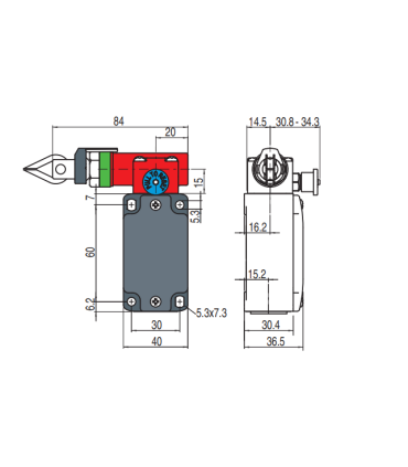 میکروسوییچ FD-1883 بدنه فلزی سنگین پیزاتو