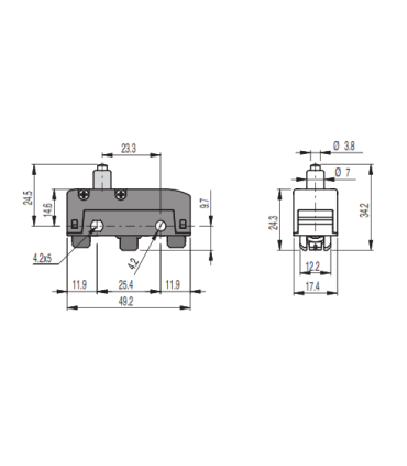 میکروسوییچ MK V11D03 بدنه پلاستیک کوچک پیزاتو