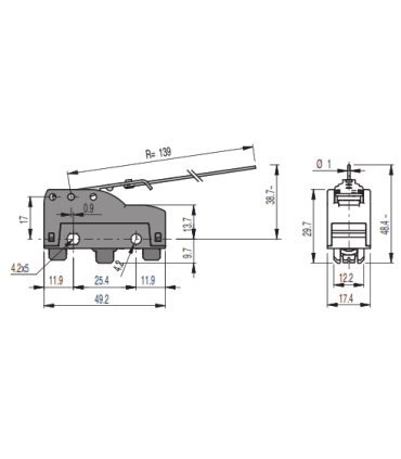 میکروسوییچ MK V11D37 بدنه پلاستیک کوچک پیزاتو