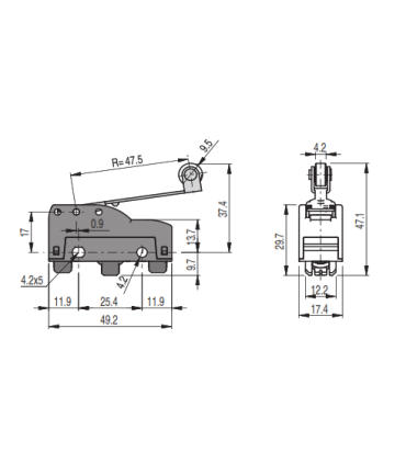 میکروسوییچ MK V11D40 بدنه پلاستیک کوچک پیزاتو