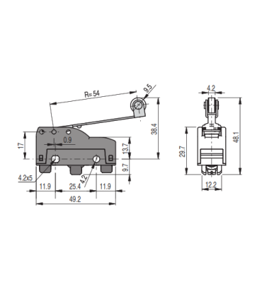 میکروسوییچ MK V11D53 بدنه پلاستیک کوچک پیزاتو