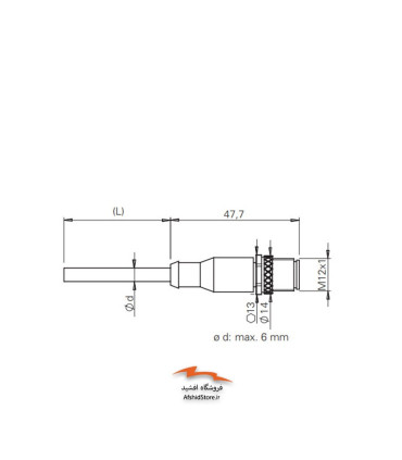کانکتور مادگی 8 پین مدل VF CA8PD5M پیزاتو