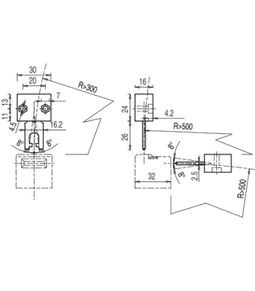 خشاب قابل نصب از چهار جهت مدل VF KEYF2 پیزاتو