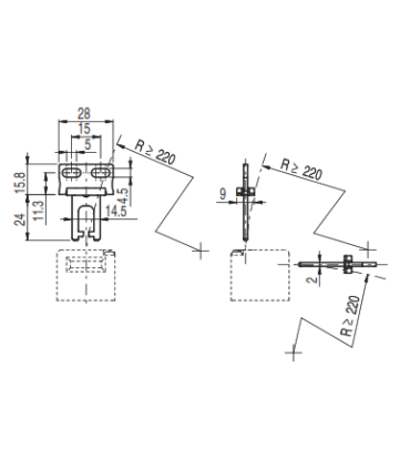خشاب ساده کوتاه مستقیم مدل VF KEYD پیزاتو