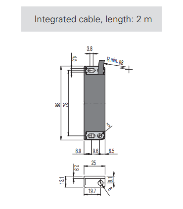 سنسور مگنت 1NO+2NC با فاصله عمل 8 میلیمتر پیزاتو